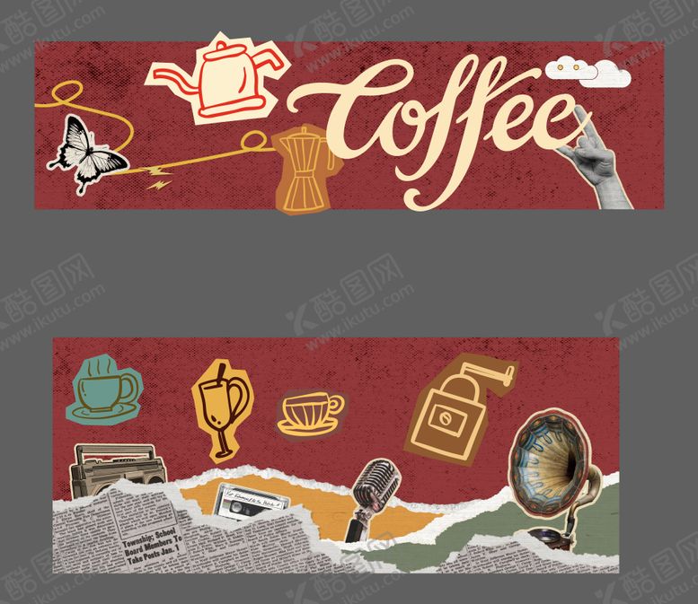 编号：80502204110146584059【酷图网】源文件下载-咖啡市集海报展板