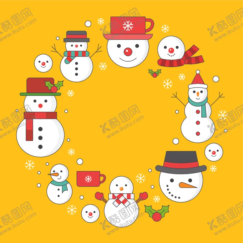 编号：57719704281906158074【酷图网】源文件下载-圣诞雪人