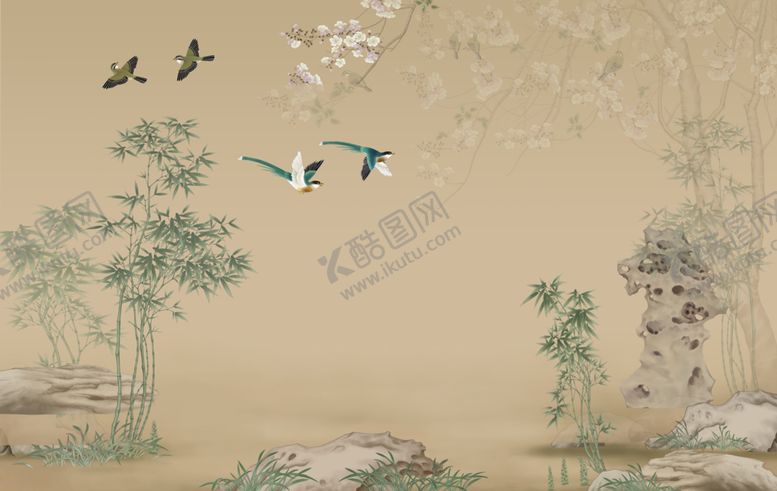 编号：93482909231222248425【酷图网】源文件下载-中式花鸟