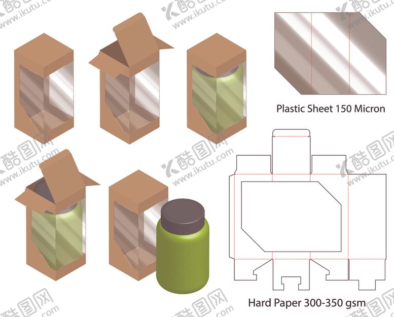 编号：50521310212104506033【酷图网】源文件下载-纸质包装盒刀模设计图