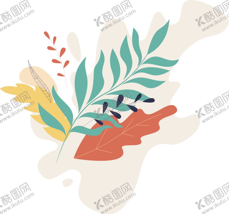 编号：27578605091446223139【酷图网】源文件下载-手绘树叶