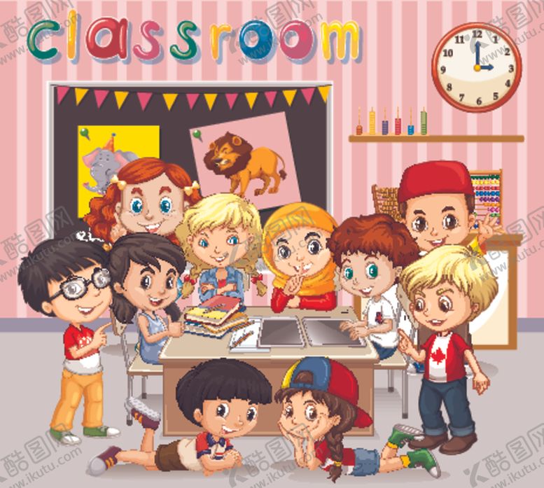 编号：56416809141624007643【酷图网】源文件下载-卡通学生插画