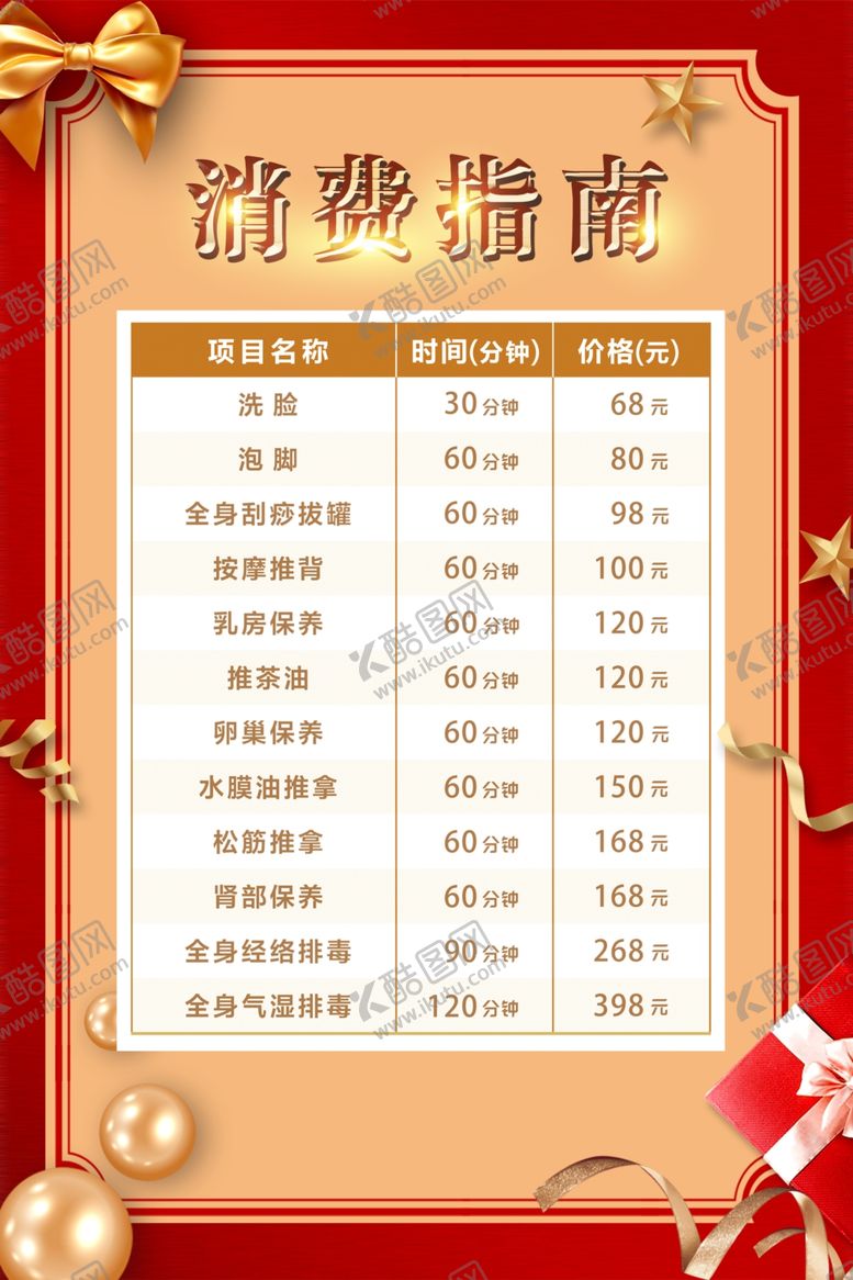 编号：89194310250436566451【酷图网】源文件下载-价目表消费指南