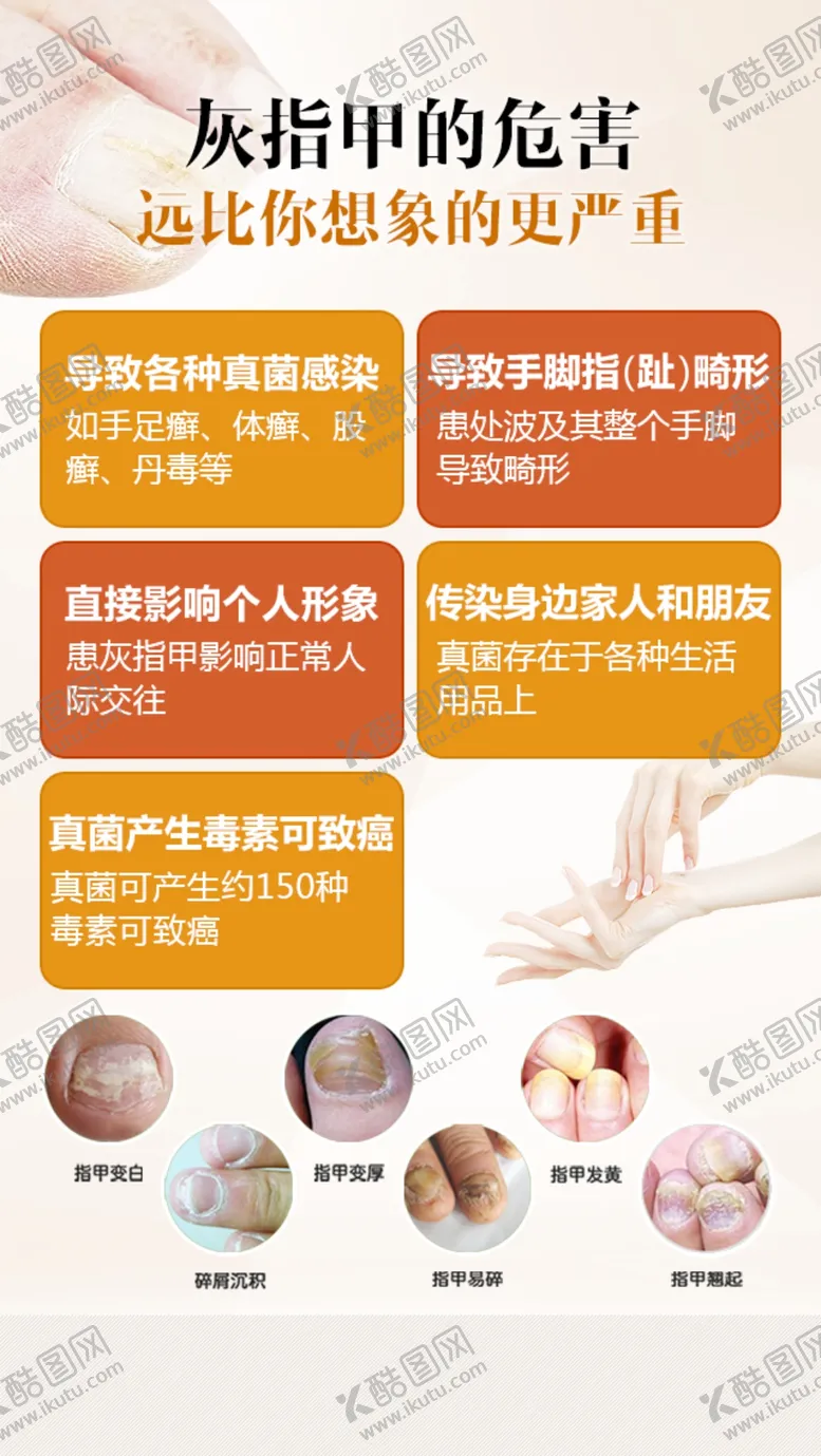 编号：52679405071308031520【酷图网】源文件下载-灰指甲危害