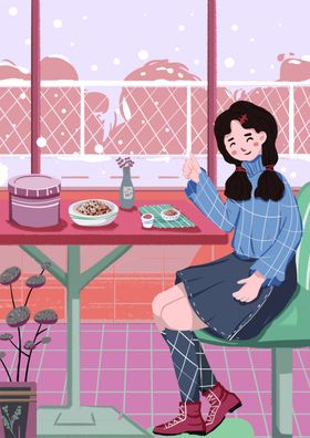腊八节插画
