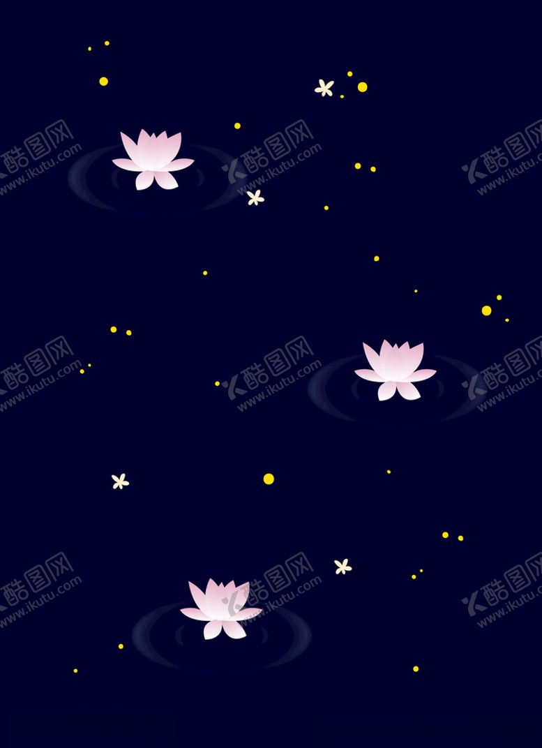 编号：18534710021247269917【酷图网】源文件下载-荷花插画素材背景