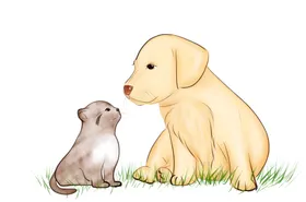 手绘卡通猫图片矢量咪里小咪素材
