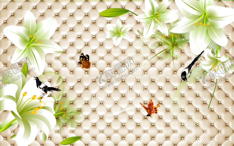 编号：92824510191950321710【酷图网】源文件下载-花卉背景墙