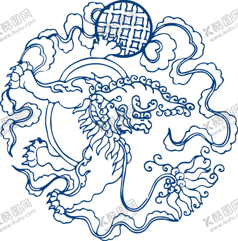 编号：43565109200812133634【酷图网】源文件下载-青花瓷图案