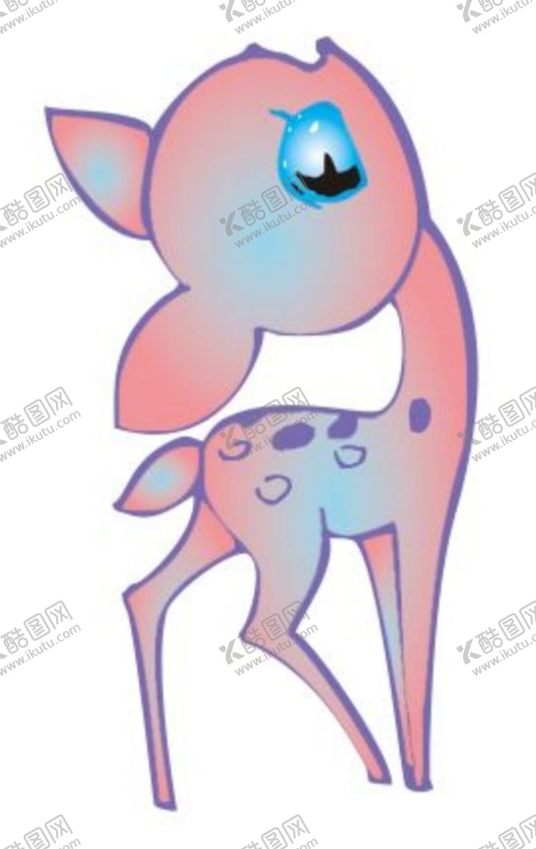 编号：95810301290424552195【酷图网】源文件下载-卡通小鹿