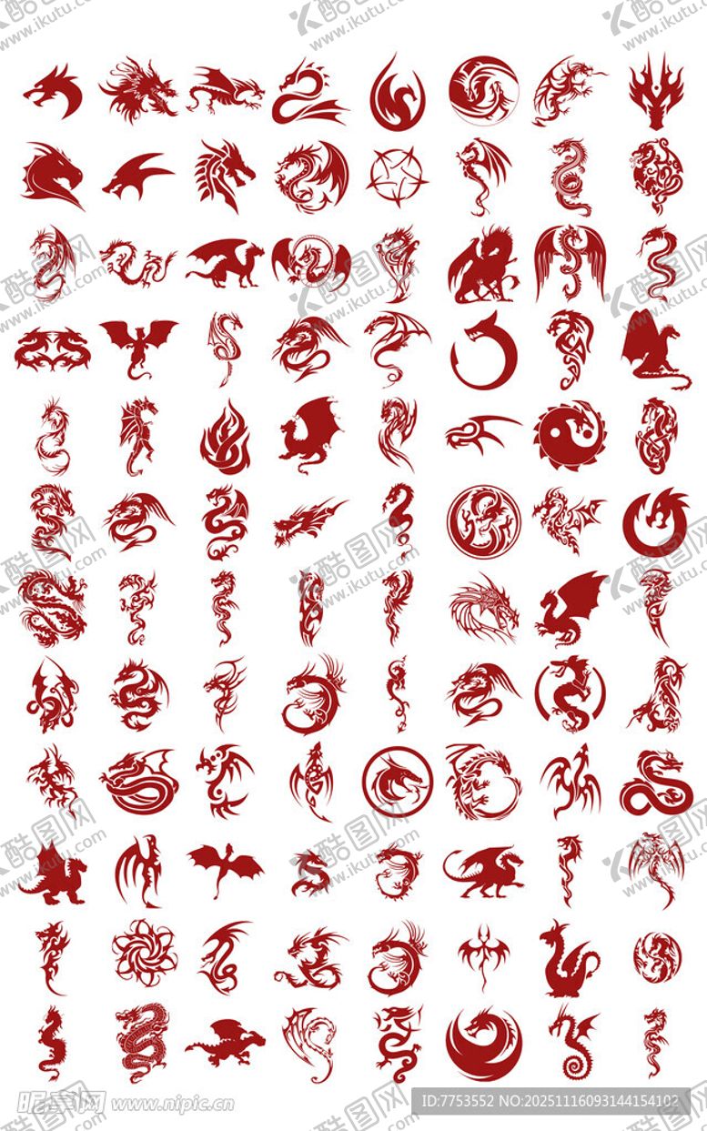编号：52190711210132599343【酷图网】源文件下载-龙图案