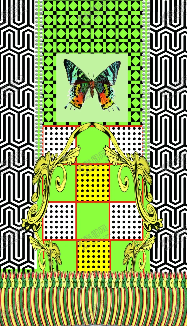 编号：68980310291717153668【酷图网】源文件下载-裙子印花