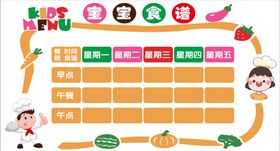 幼儿园24节气食谱展架