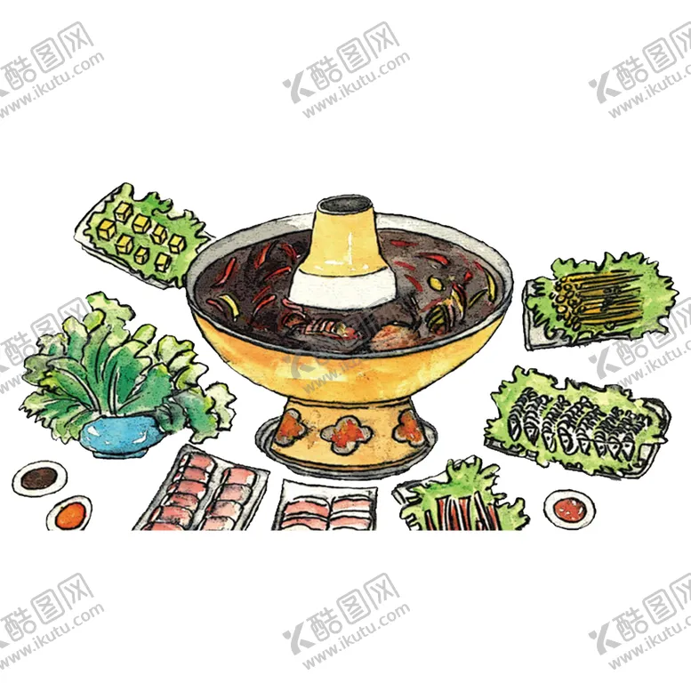 编号：53091703262214373655【酷图网】源文件下载-手绘火锅
