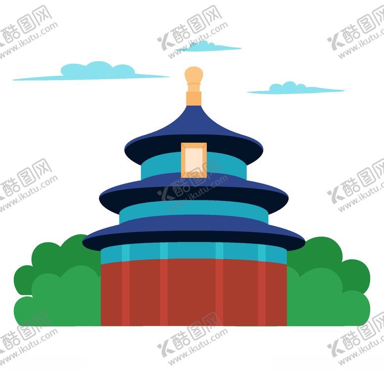 编号：41495405160129077346【酷图网】源文件下载-天坛矢量插画