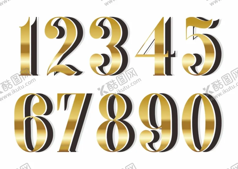 编号：73232010161020586553【酷图网】源文件下载-金色数字