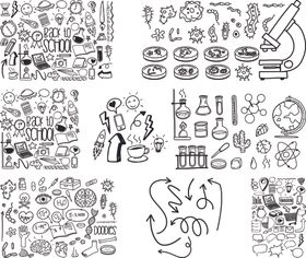 手绘线描素材