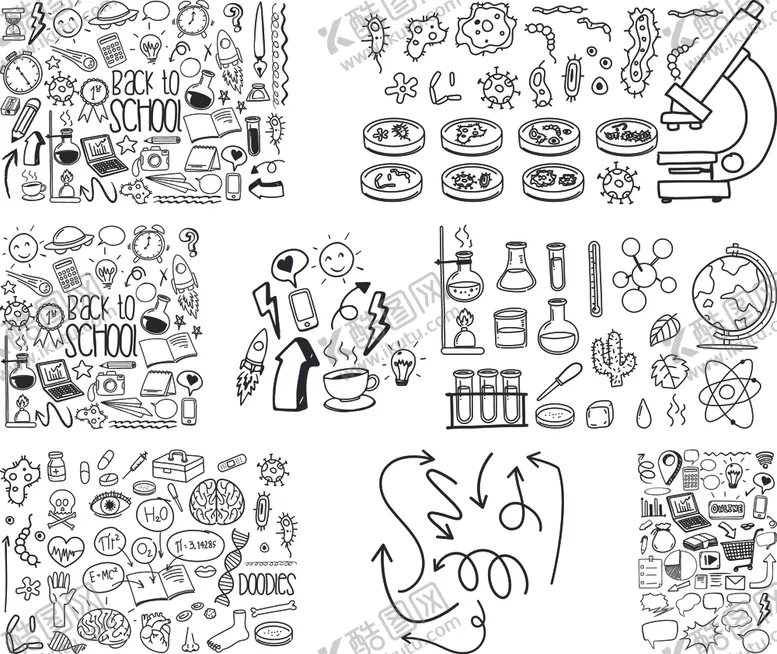 编号：36791205051935119329【酷图网】源文件下载-手绘线描素材