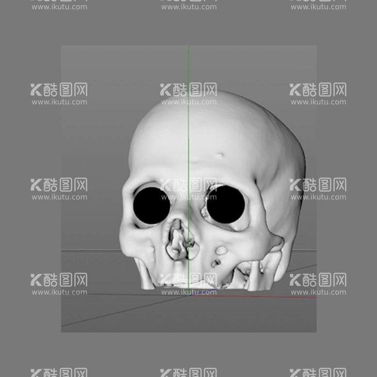 编号：63247010051716491398【酷图网】源文件下载-c4d模型头骨头头骨