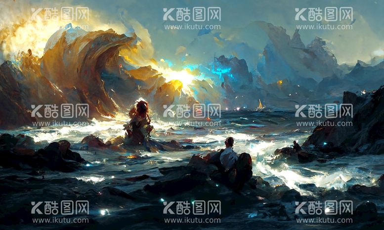 编号：20418711031136394999【酷图网】源文件下载-唯美海景画作