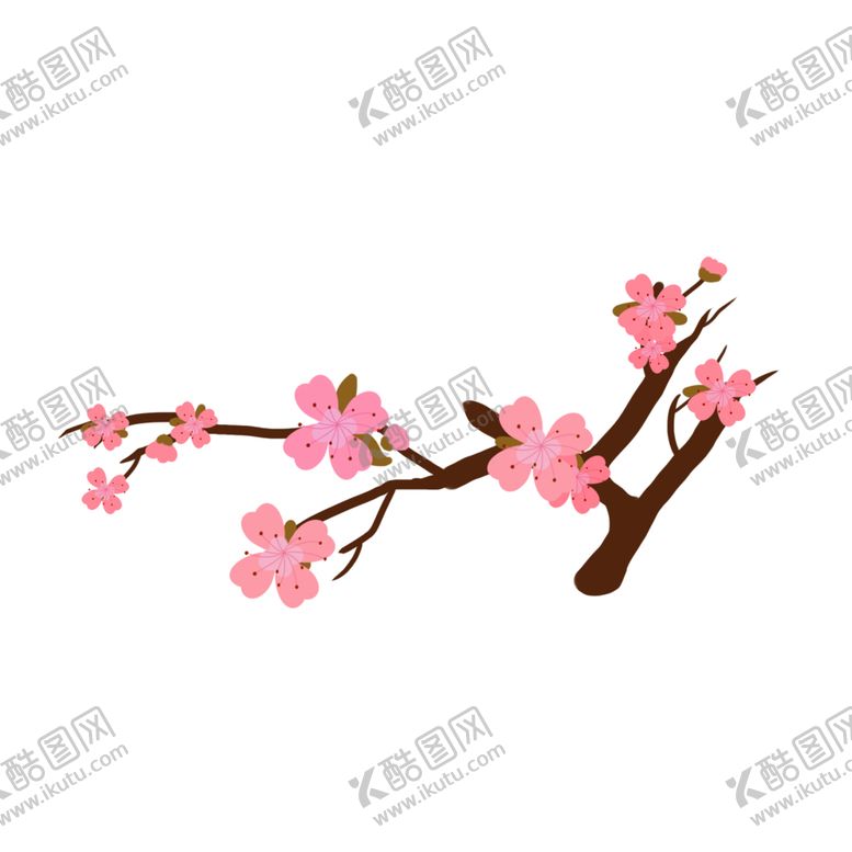 编号：22822702030214267198【酷图网】源文件下载-手绘桃花