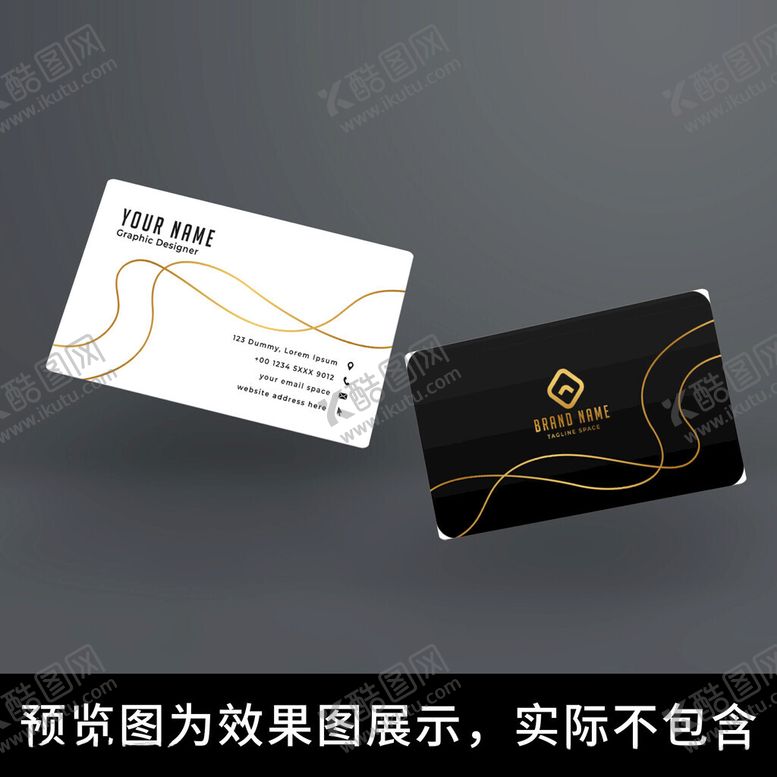 编号：66055402070949413868【酷图网】源文件下载-金线奢华名片设计