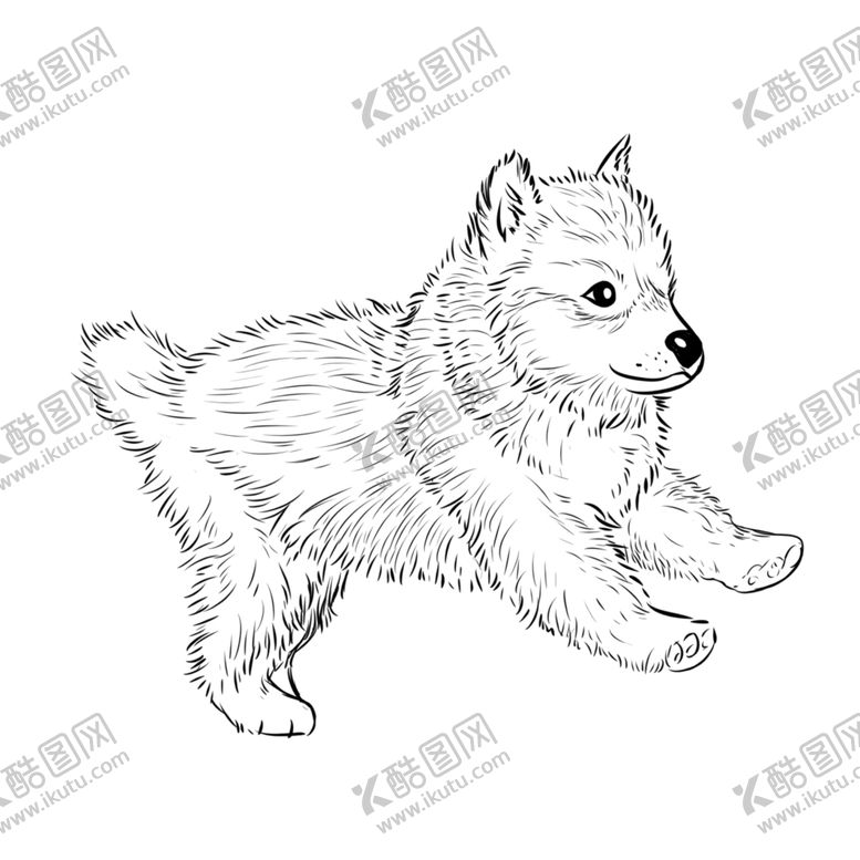 编号：99039406160135549620【酷图网】源文件下载-小狗手绘插画