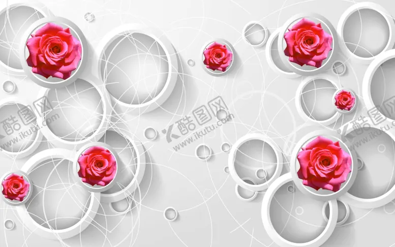 编号：68743706151705125402【酷图网】源文件下载-3D花背景墙