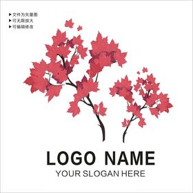 枫叶logo五角星旋转