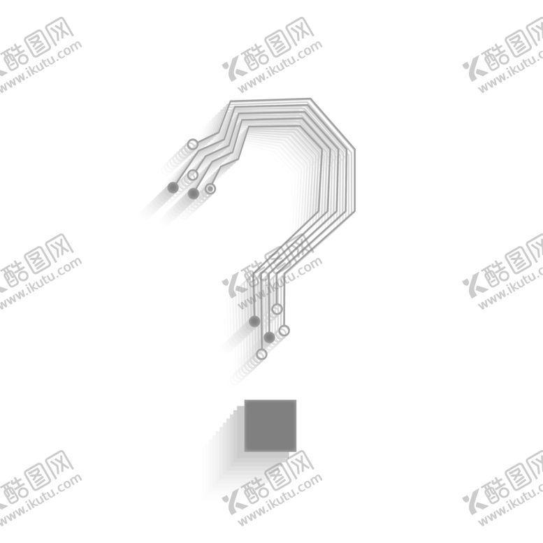 编号：98753105011311554383【酷图网】源文件下载-灰色科技标志问号
