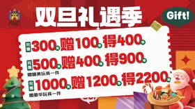 双旦礼遇季促销海报