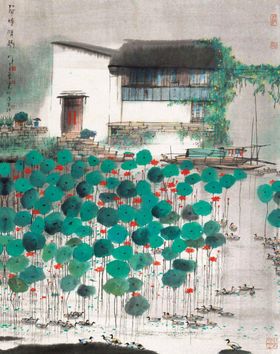 中式山水风景画