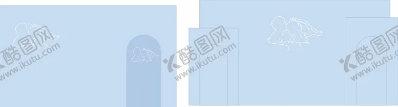 编号：63571201310447123771【酷图网】源文件下载-蓝色人头logo婚礼