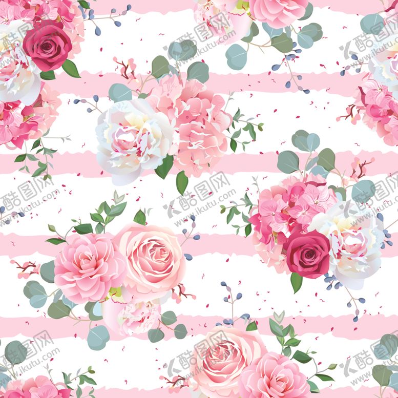 编号：79235709200000312299【酷图网】源文件下载-手绘花数码印花爆款大牌