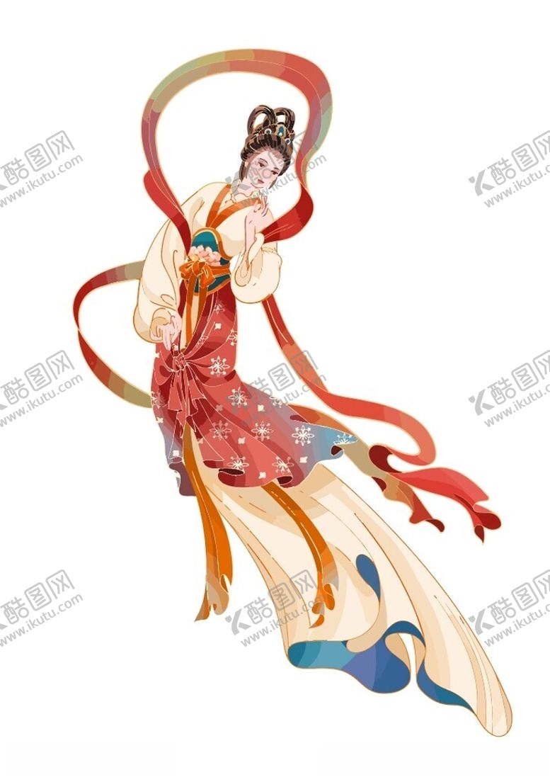 编号：22704402180515311387【酷图网】源文件下载-古风人物矢量插画