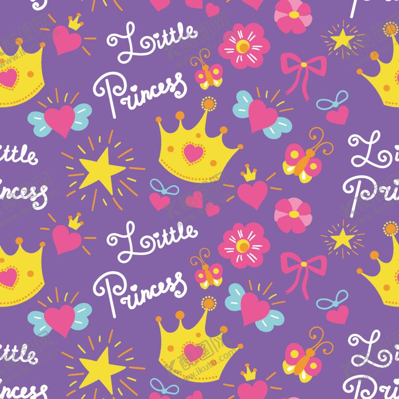 编号：94311309112044189263【酷图网】源文件下载-梦幻公主风紫色卡通图案
