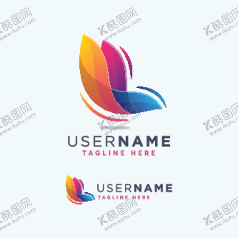 编号：65506707130000389624【酷图网】源文件下载-蝴蝶logo