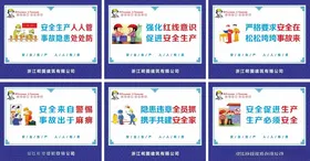 建筑项目工地安全生产展板