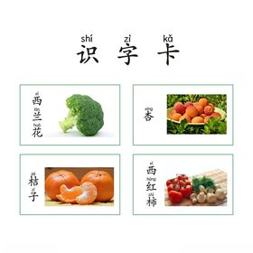 蔬菜水果识字卡