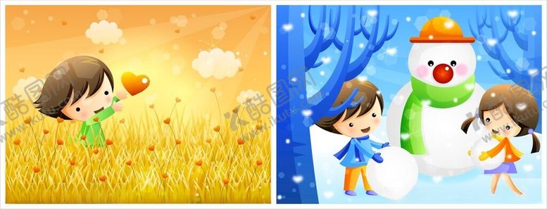 编号：59658111020420484323【酷图网】源文件下载-儿童插画卡通背景幼儿园插画