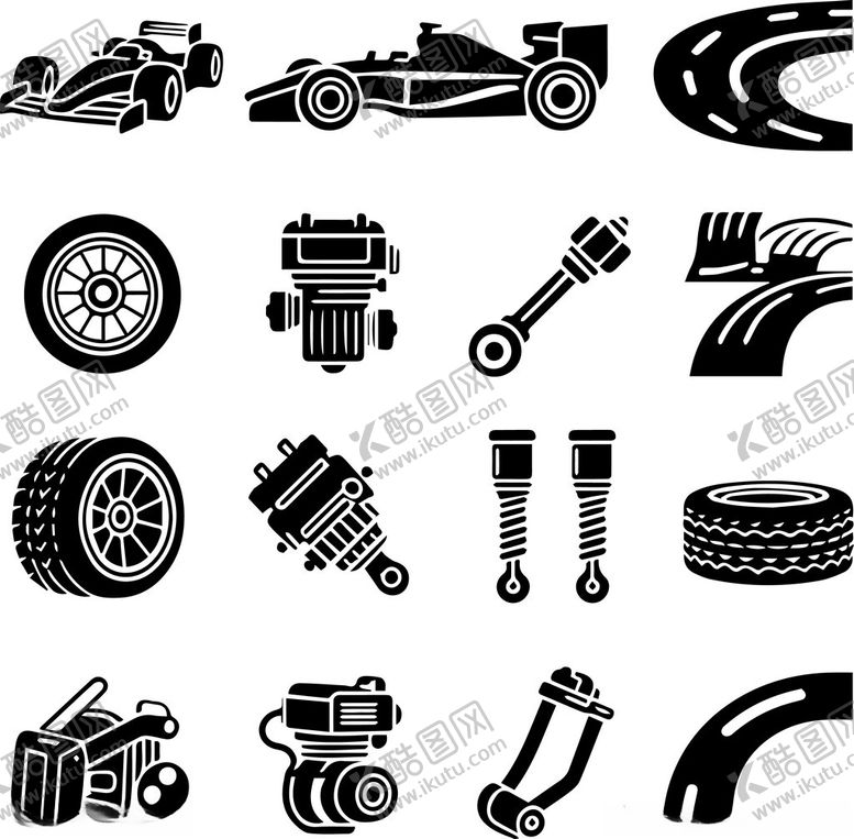 编号：73434204011936209579【酷图网】源文件下载-汽车零部件图标集合