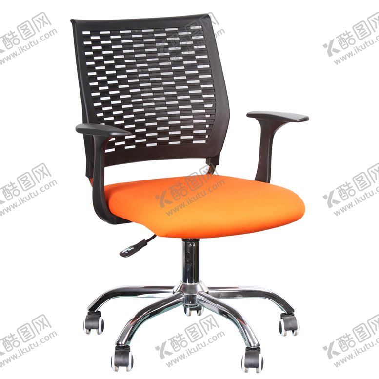 编号：85303210140542326230【酷图网】源文件下载-黑红色时尚办公椅45度