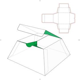 包装盒刀模平面展开图高档礼商务礼