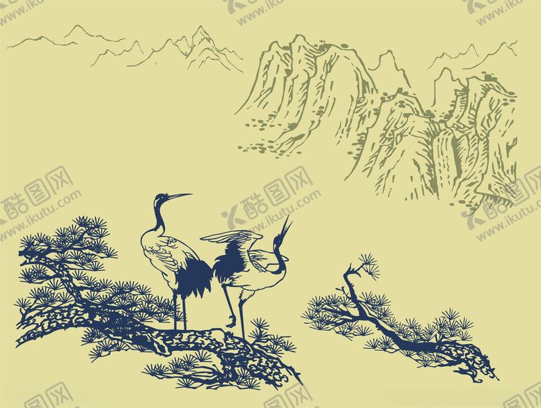 编号：81957604280239248836【酷图网】源文件下载-硅藻泥中式客厅电视背景墙贴