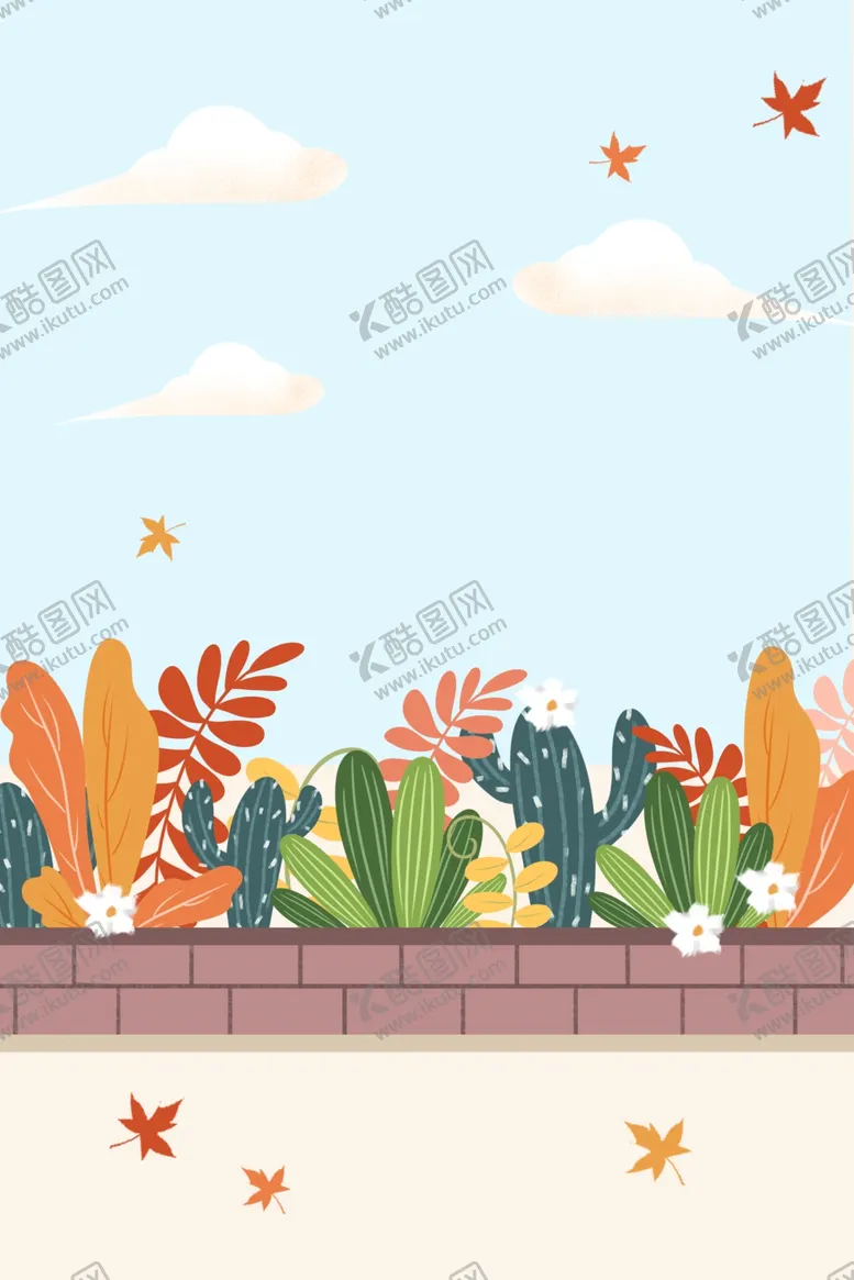 编号：24490105111045589043【酷图网】源文件下载-手绘秋天背景