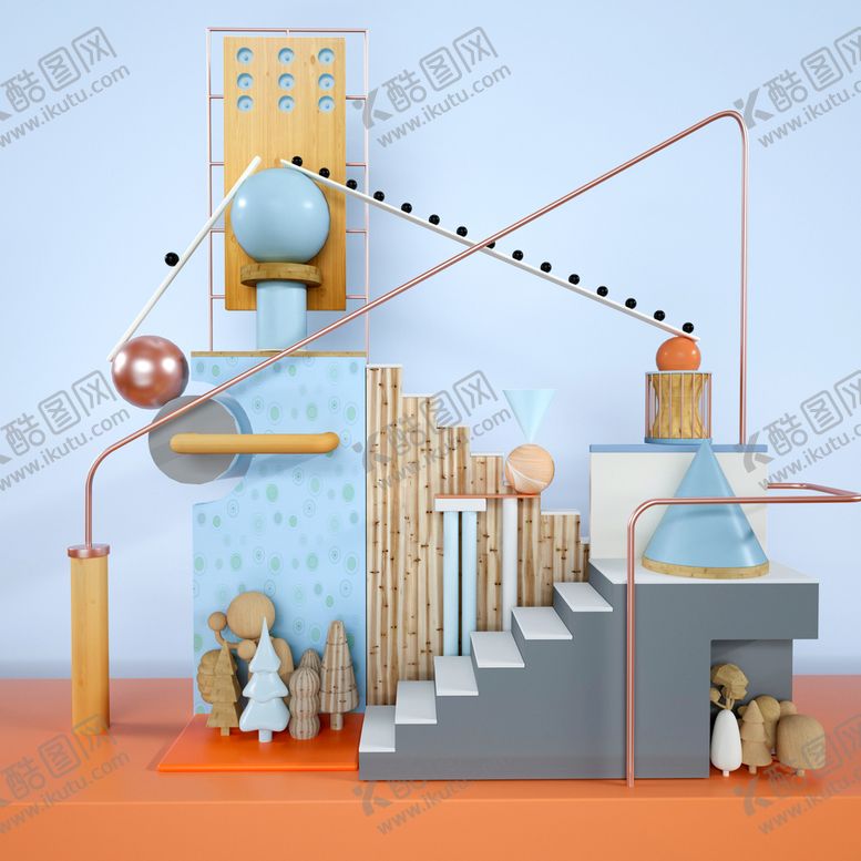 编号：33101401252249008595【酷图网】源文件下载-电商C4D场景