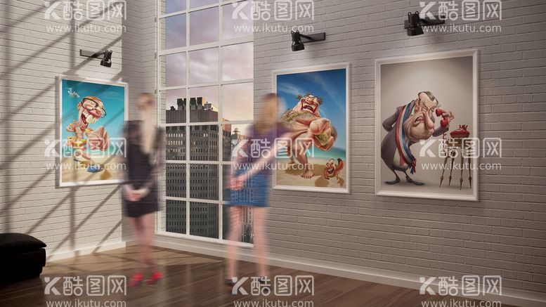 编号：04582610081010521498【酷图网】源文件下载-画廊样机