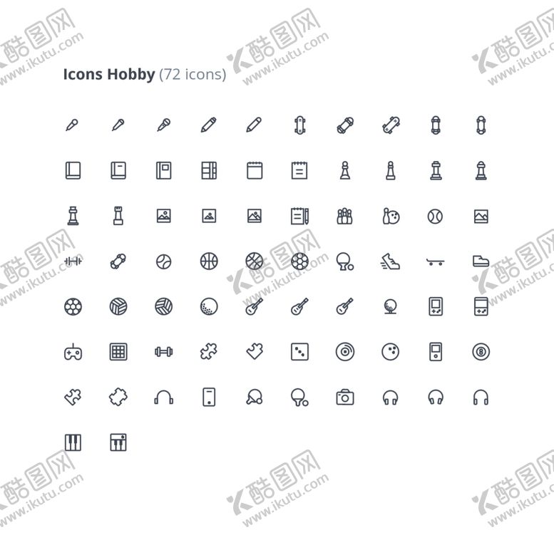 编号：51112709251655029793【酷图网】源文件下载-手绘线性图标