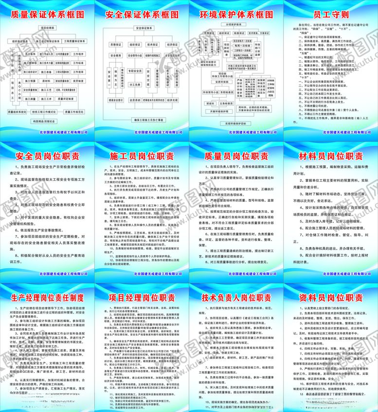 编号：88443609102117072607【酷图网】源文件下载-工地各种制度制度展板模