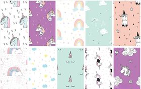 彩虹色渐变背景独角兽